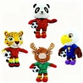 thumbnail image 6 of 2026 Soccer Fan Mascot Plush Keychain Set, Cute Multi-Color Cartoon Key Rings for Keys, Backpacks and Bags, Soft Cotton Souvenir Gift for Sports Fans, 6 of 9