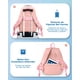 thumbnail image 5 of Mochila Escolar Viaje Bolsa Antirrobo Mujer Mochilas Para Laptop 15.6 Inch Iforu Rosa 30L, 5 of 8