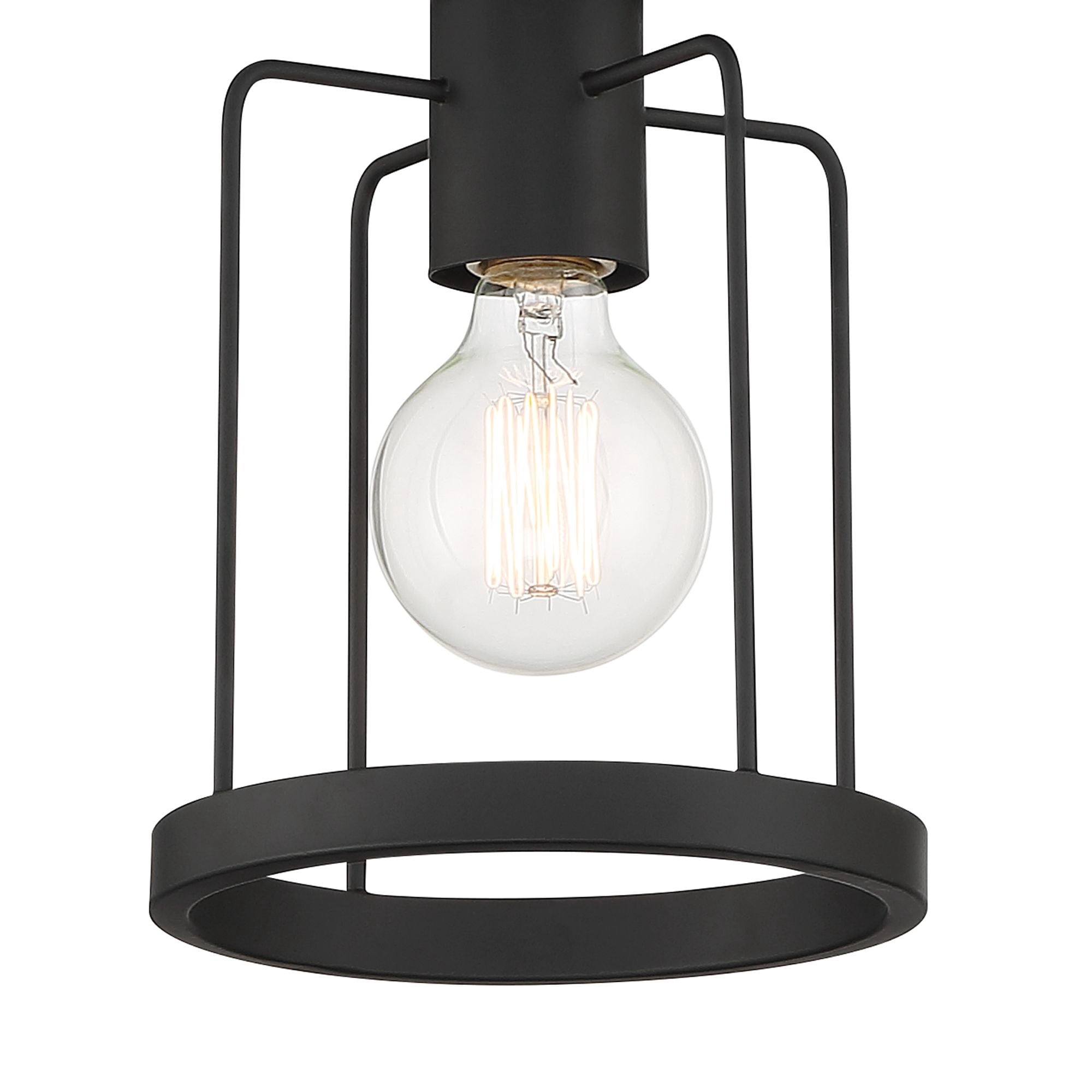 Designers Fountain Tafo 1 Light Matte Black Semi Flush Mount Ceiling Light, D273M-SF-MB