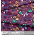 thumbnail image 2 of Soimoi Poly Georgette Fabric Camera,Hat & Briefcase Travel Fabric Prints by Yard 42 Inch Wide, 2 of 4