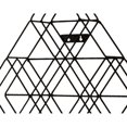 thumbnail image 2 of SEI Furniture Steel Wire Wall Art Mount CD Rack with Geometric Design, Black, 2 of 5