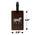 thumbnail image 5 of Horse Silhouette Cowboy Western Rectangle Leather Luggage Card Suitcase Carry-On ID Tag, 5 of 7