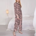 thumbnail image 3 of Honeii Cow Animal Skin print Women's Pajama Sets Long Sleeve Button Down Sleepwear Nightwear Soft Pjs Lounge Sets-Medium, 3 of 7