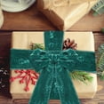 thumbnail image 4 of ERDOUY 6 Yards 1 Roll Vintage Christmas Silk Velvet Ribbon, Raw Edge Fringe Style for Wreath Wrapping & Floral Bouquets, Navy Blue, 4 of 4