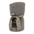 thumbnail image 1 of Frazada Home Trends 1 Pieza Diseño de Borrego Liso Gris, 1 of 4
