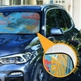 thumbnail image 3 of ALAZA Summer Flamingo Leaves Windshield Sun Shade Car Foldable Sun Visor Block UV Rays Protector 57"x31.5", 3 of 8