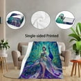 thumbnail image 3 of Fantasy Peacock - Goddess Blanket - Luxurious Flannel for Couch & Bed, Perfect Mythic Gift for All Ages, 3 of 7