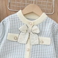 thumbnail image 4 of Tiijoy Girls Elegant Bow Knit Cardigan Jacket Skirt Outfits Spring Clothes Set, Sizes 3-4, 4 of 6
