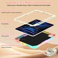 thumbnail image 3 of FJLBDE Case for iPad Pro 11 (M4) 2024 with Butterfly Stand, Shockproof Protective Tablet Cover with Shoulder Strap for Kids Girls, Colourful RoseGold, 3 of 7