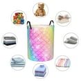 thumbnail image 6 of Fotbe Fish Scale Laundry Basket with Handles, Waterproof Large Laundry Hamper, Wash Bag for Corner Dorm, Rolling Laundry Basket with Handles-Medium, 6 of 8