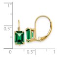 thumbnail image 4 of Auriga Fine Jewelry 14K Yellow Gold Emerald-cut Mount St. Helens Drop Earrings for Women (L- 0.63 inch, W- 0.2 inch), 4 of 6