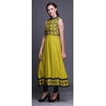 thumbnail image 3 of Bimba Yellow Tribal Anarkali Dress For Women Indian Ethnic Printed Kurti Long Kurta Party Dress X-Small, 3 of 6
