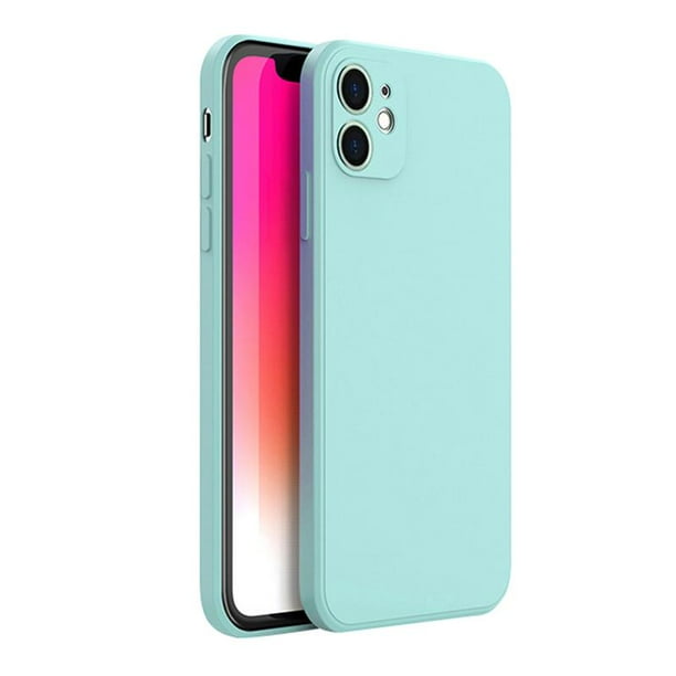 Original Square Silicone Phone Case Frosted Soft Shell Candy Colors Case For Iphone 11 Light Blue Walmart Com