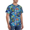 thumbnail image 2 of Bixox Men's Hawaiian Style Printed Short Sleeve Skinny Athletic T-Shirt, 2 of 6