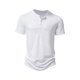 thumbnail image 2 of Lucakuins Hombres Camisa Casual, Manga Corta Cuello Redondo Botones Sólido Suelto Fiesta Calle Primavera Verano Tops Lucakuins  moda, 2 of 9
