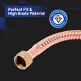 thumbnail image 6 of PLB815618 EvertechPRO Durable Corrugated Copper Water Heater Hose, Water Softener Hose, 3/4 FIP x 3/4 F x 18 inch, Universal Fit Water Pipe Connector with Easy Installation, 18 inch Length, Flexible, 6 of 8