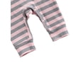 thumbnail image 6 of Qiylii Baby Long Sleeve Romper, Horizontal Stripes Print Long Pants Jumpsuit, 6 of 7