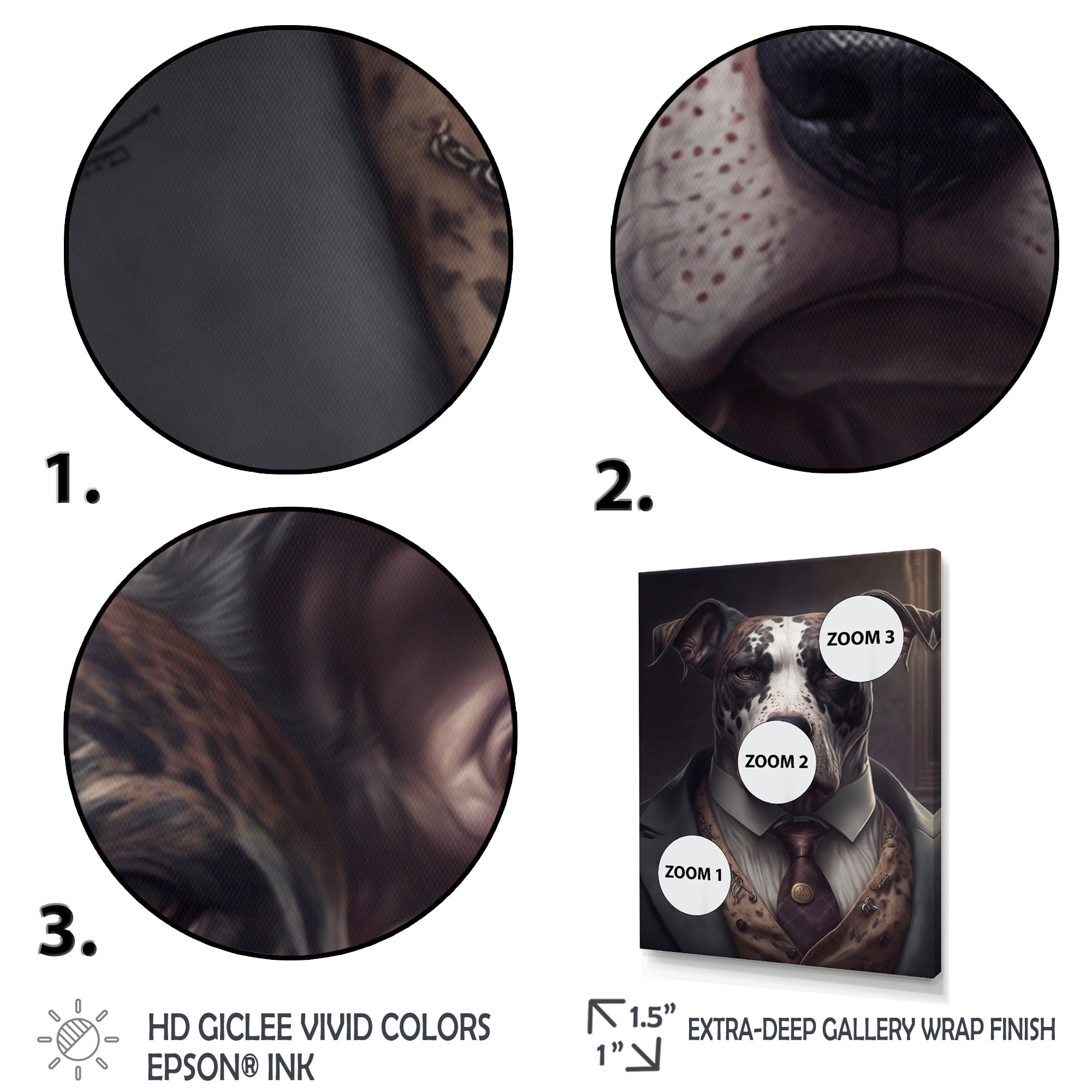 Designart Mafia Pitbull I Canvas Wall Art
