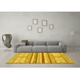 thumbnail image 3 of Ahgly Company Indoor Square Abstract Yellow Modern Area Rugs, 5' Square, 3 of 4