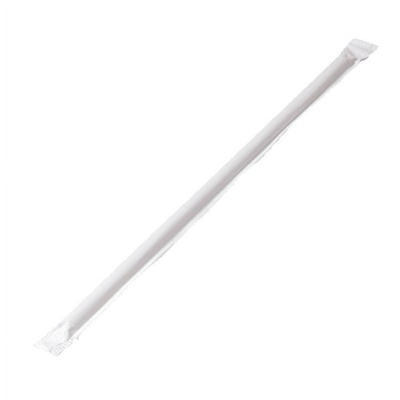 Karat 8.75" Jumbo Straws (5mm) Paper Wrapped - Clear - 2,000 ct