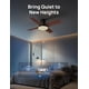 thumbnail image 4 of Ventilador de techo Dreo de 44 pulgadas con luces, control remoto, negro, 4 of 8