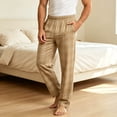 thumbnail image 2 of SBYOJLPB Men's Pajama Pants Plaid Print Elastic Waist Full Length Pants with Pocket, 2 of 7