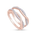 thumbnail image 5 of AFFY 0.25CT Moissanite Diamond Criss Cross Infinity Ring Guard Enhancer for Women 14K Rose Gold over Silver-10, 5 of 5