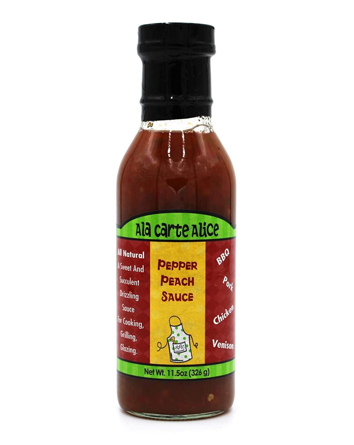 Ala Carte Alice Pepper Peach Sauce Handcrafted With Real Peaches Spice Of Chipotle Jalapeno Peppers Delicious Sweet Spicy Marinade Basting Sauce Pairs With Ribs Chicken Or Pork