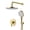 Brushed Gold, variant on Sumerain Shower System with 10 Inch Shower Head and 3 Settings Handheld Spray, Rainfall Shower Fixtures Brushed Gold Finish