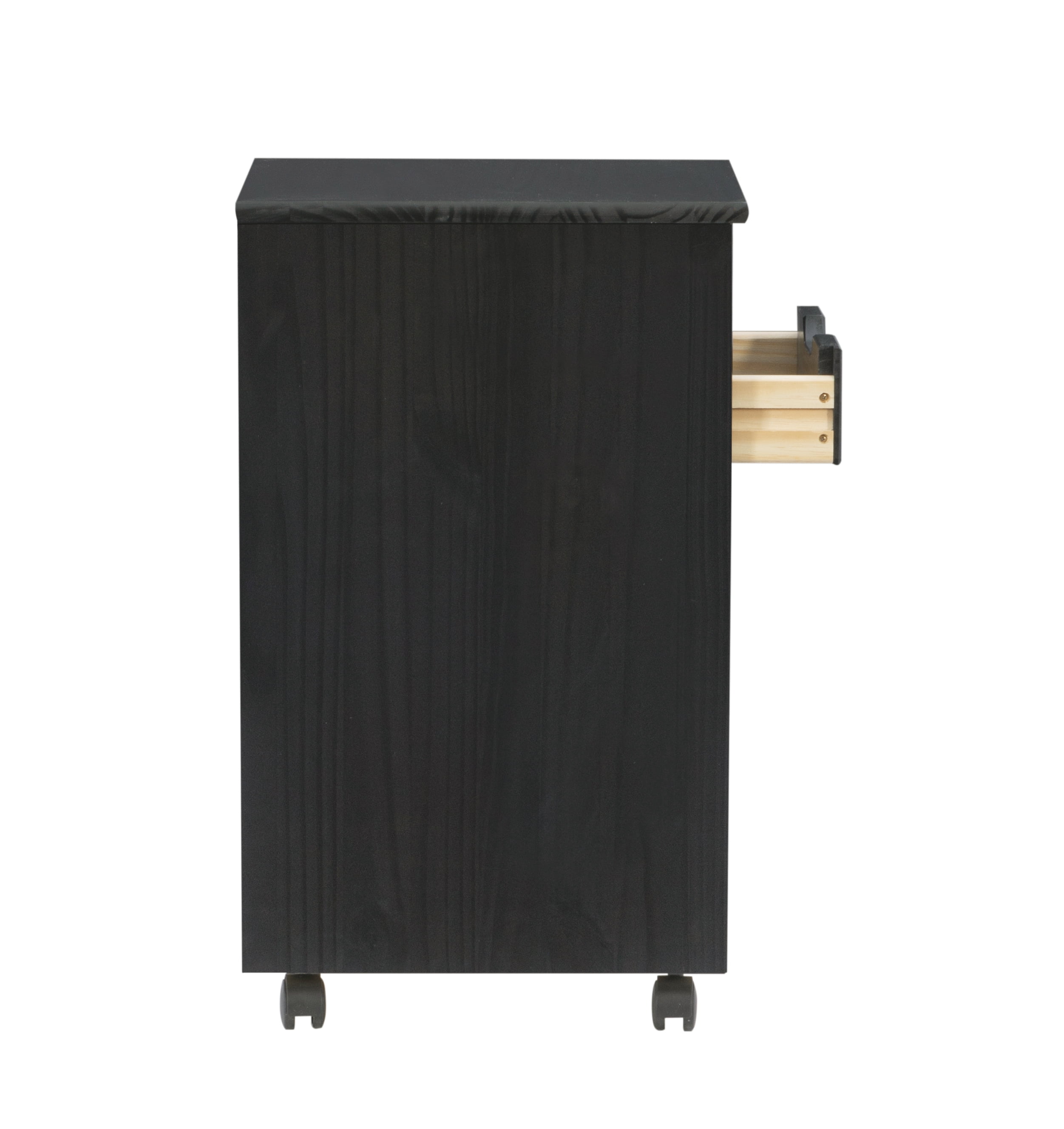 Linon Cary 6-Drawer Rolling Storage Cart, Black