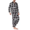thumbnail image 2 of Fotbe Panda Pijama de Hombre con Estampado de Manga Larga, Conjunto de 2 Piezas, Ropa de Dormir Suave y Cómoda con Bolsillos-Medium, 2 of 7