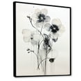 thumbnail image 2 of Designart "Adorned Violets In Black And White" Violets Floater Framed Wall Decor, 2 of 5