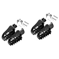 WORGEOUS 4 Pcs Dirt Bike Foot Pegs Motorcycle Footrest Pedals Accessories Black Replacement Parts