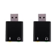 thumbnail image 1 of 2X Tarjeta de Sonido USB de Aleación de Aluminio de 7.1 Canales Tarjeta de Sonido Externa para Computadora Tarjeta de Sonido USB7.1 Tarjeta de Sonido Analógica, 1 of 5