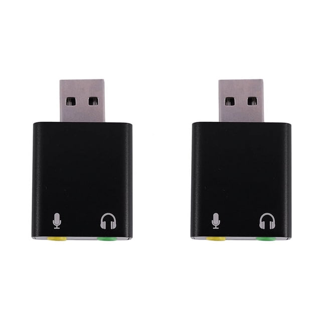 2X Tarjeta de Sonido USB de Aleación de Aluminio de 7.1 Canales Tarjeta de Sonido Externa para Computadora Tarjeta de Sonido USB7.1 Tarjeta de Sonido Analógica