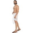 thumbnail image 3 of HAPPY BAY Men's Pareo Holiday Beach Wraps Stylish Bathing Suit Sarong One Size Pearl, Solid Summer Vacation Aloha, 3 of 5