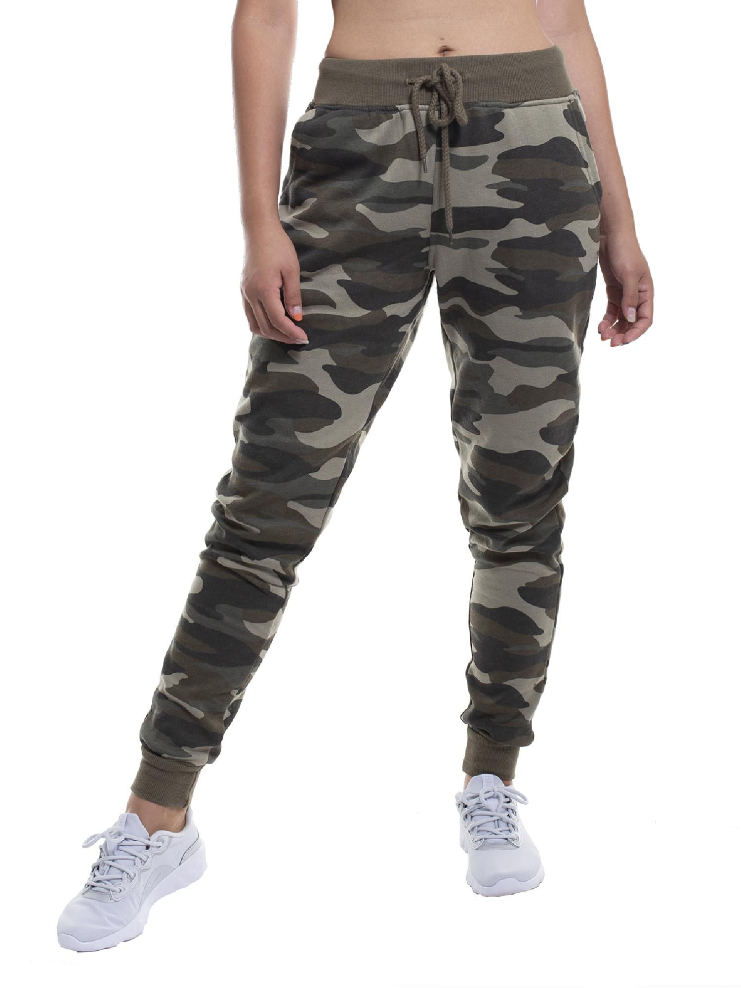 Woodland And Yellow Camo Print Women's Joggers