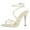 White, variant on Wedge Sandals Thin Strap High Heeled Sandals Women's Stiletto Open Toe Pointed Toe Fashion Sandals Black 40