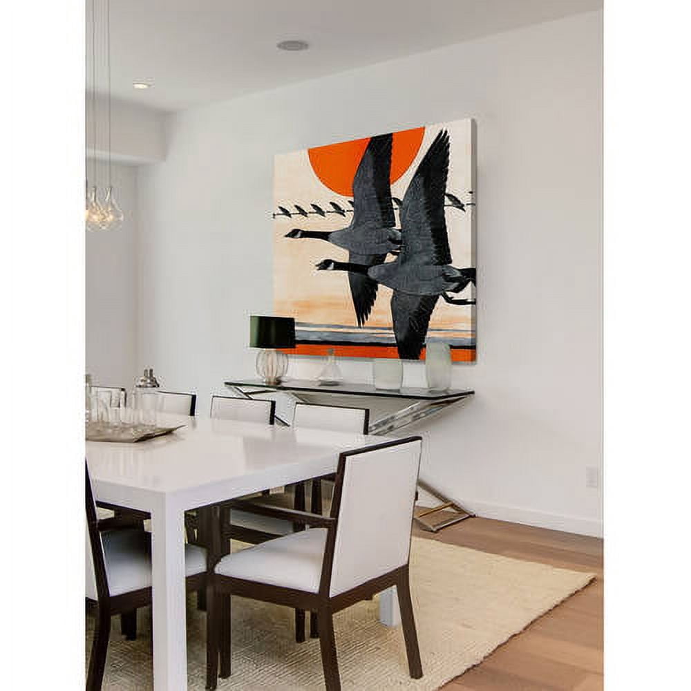Marmont Hill - "Two Geese" Painting Print on Wrapped Canvas