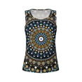 thumbnail image 4 of Xecao Dot Mandala print women's scoop neck, loose-fit workout tank tops for the gym., 4 of 9