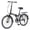 Black, variant on Meghna 24 inch Folding Bike Single Speed V Brake City Commuter Bicycle with Mudguard for Men Women Daily Commuting Black