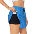 thumbnail image 3 of Lsque Colorful Snake Printed Women's Running Shorts with Liner Pockets,Elastic Quick Dry Workout Athletic Gym Yoga Shorts,Womens High Waist Shorts-Medium, 3 of 9