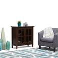 thumbnail image 3 of Simpli Home Warm Shaker 32 inch Wide Solid Wood Transitional Low Storage Cabinet in Tobacco Brown, 3 of 11