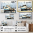 thumbnail image 4 of Designart "Azure And Snow Fishing Vessel IV" Coastal Boat Wall Art Living Room, 4 of 7