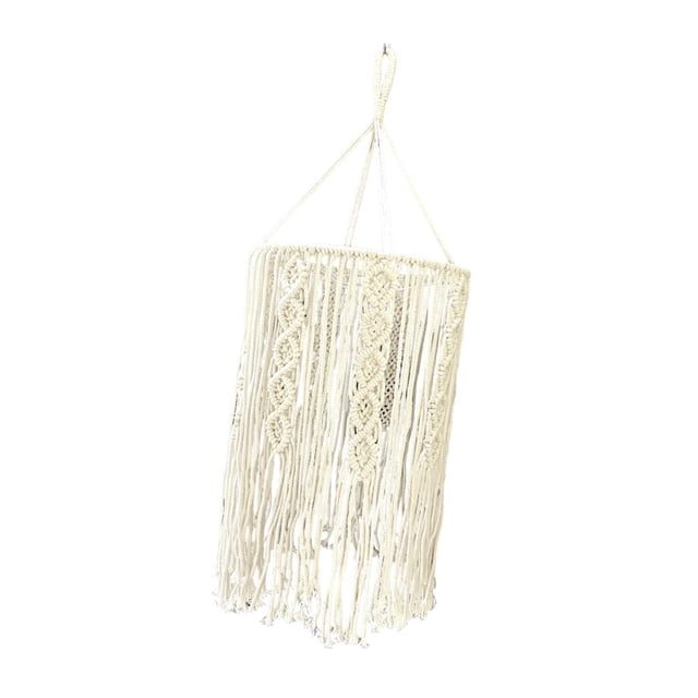 Cubierta para luz colgante estilo bohemio, pantalla tejida minimalista con borlas, pantalla de luz para baño, hogar, interior, regalo de inauguración