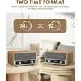 thumbnail image 2 of Retro AM FM Radio Plug in Wall, Digital Clock Radio for Bedroom with LCD Display| 40 Presets | Sleep Timer | No Alarm, Retro Bluetooth Speaker for Office,Great Gift Wood, 2 of 4