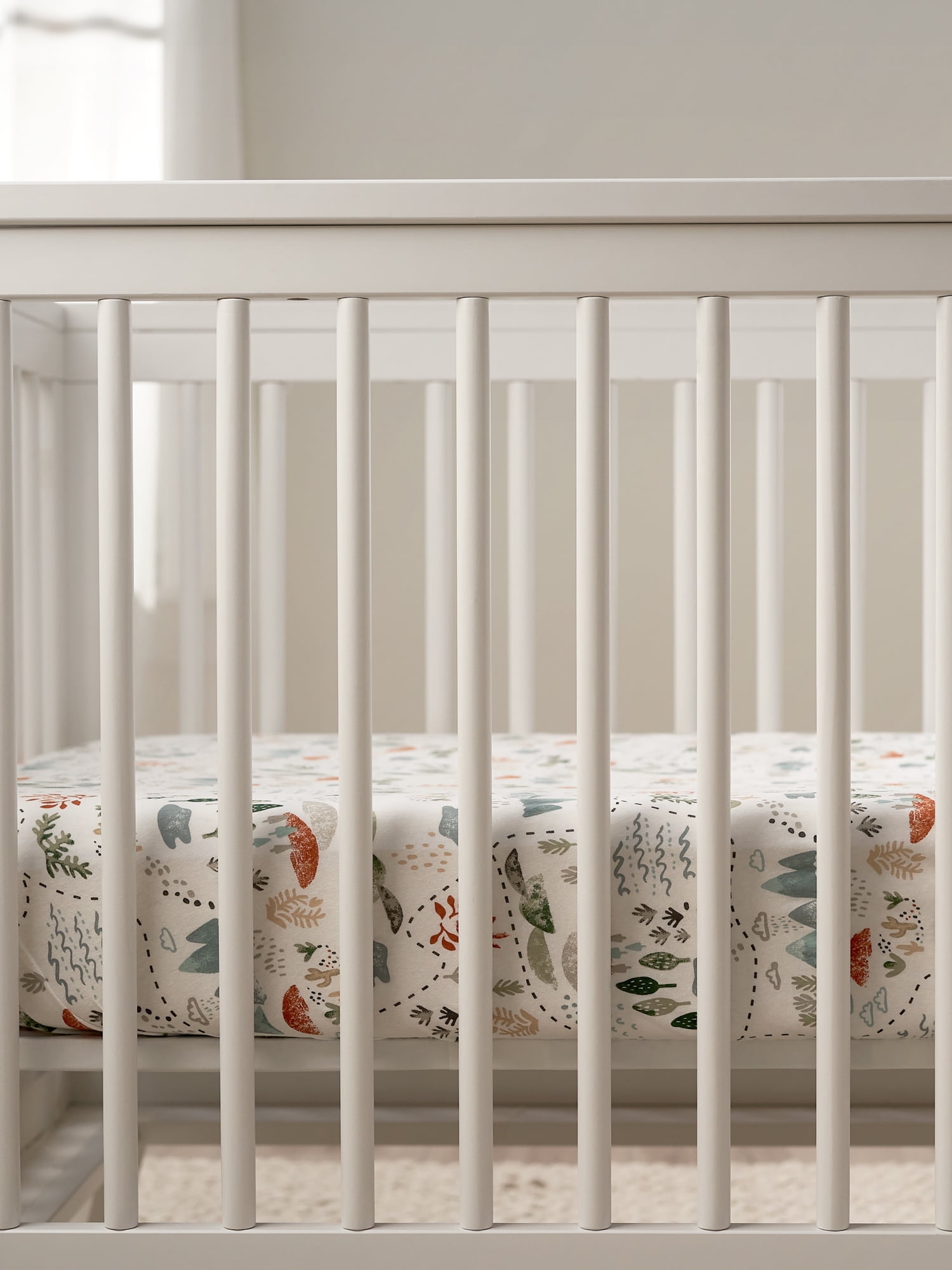 Modern Moments by Gerber Baby & Toddler Boy Ultra Soft Fitted Crib Sheet, White