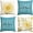Blue, variant on Home Sweet Home Spring Summer Flowers Pink Throw Pillow Covers, 18 x 18 Inch White Cushion Case for Sofa Couch Set of 4