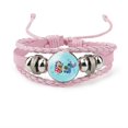 thumbnail image 1 of Pulsera con dije de Lilo y Stitch, elegante joyería de cuero con cuentas para mujeres y niñas, ideal como regalo de cumpleaños., 1 of 5