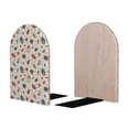thumbnail image 2 of Lsque summer insects Printed Wood Bookends,Non-Skid Bookend for Shelves,Heavy Duty Support Bookends,Non-Slip Foam Pads for Office, Home, and Library,1 Pair, 2 of 8